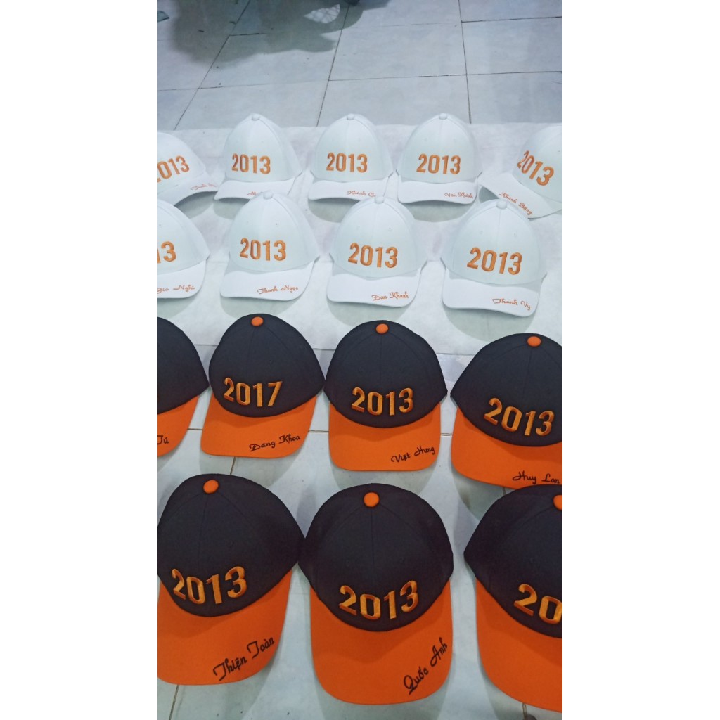 Mũ Nón Lưỡi Trai, Mũ Nón Kết Thêu Logo Theo Yêu Cầu Thêu Năm Sinh