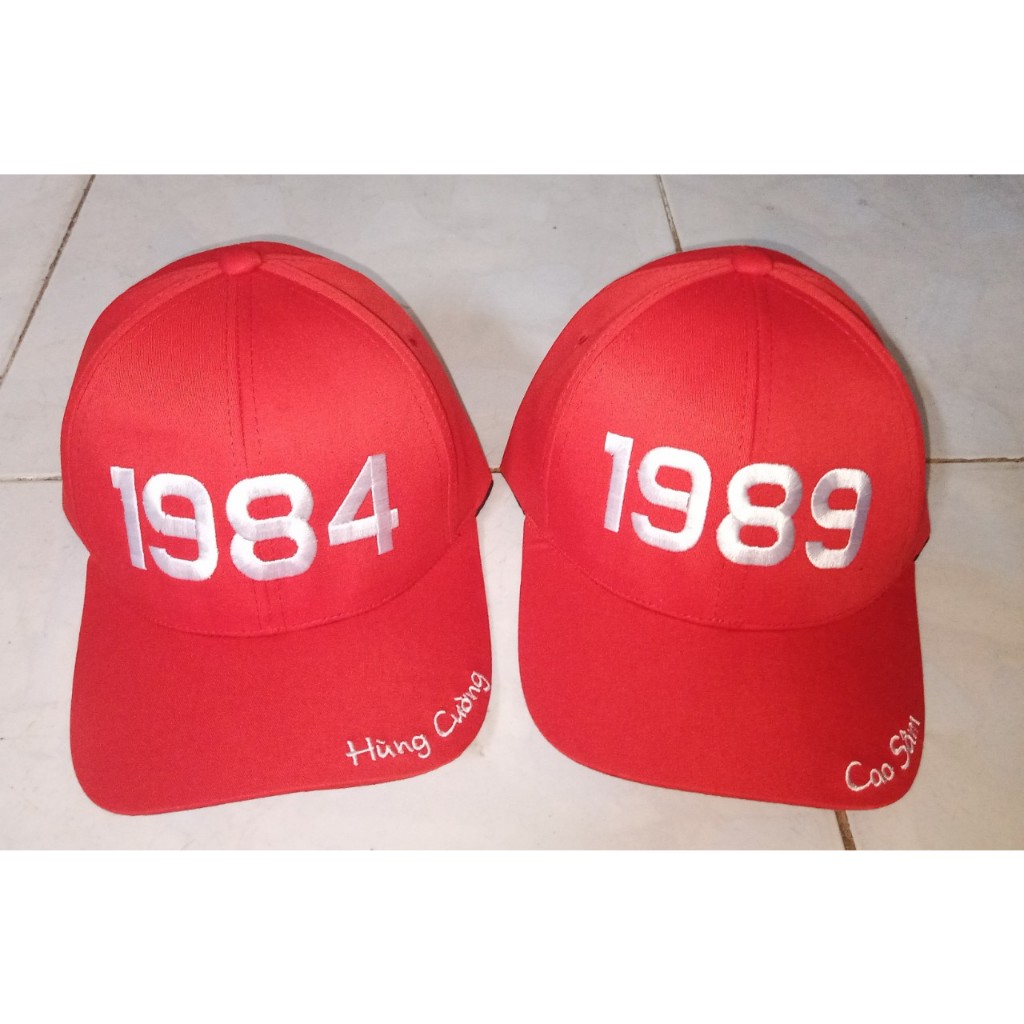 Mũ Nón Lưỡi Trai, Mũ Nón Kết Thêu Logo Theo Yêu Cầu Thêu Năm Sinh