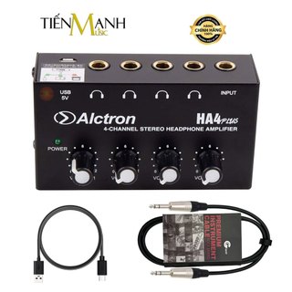   Chính Hãng  Bộ Chia Và Khuếch Đại Tai Nghe 4 Cổng 6 ly Alctron HA4 Plus - Thiết Bị Kích Âm Thanh Headphone Amp HA4Plus 
