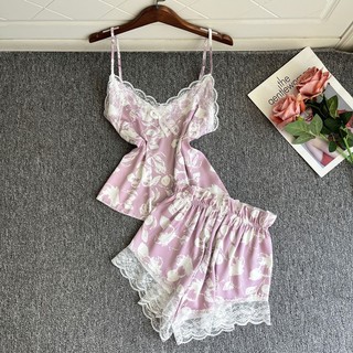 Đồ Bộ Ngủ Hai Dây Mặc Nhà Đủ Size AMANTA AMTS73