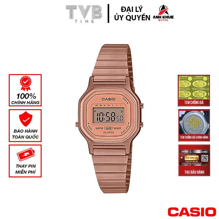 Đồng hồ nữ dây kim loại Casio chính hãng Anh Khuê LA-11WR-5ADF (25mm)