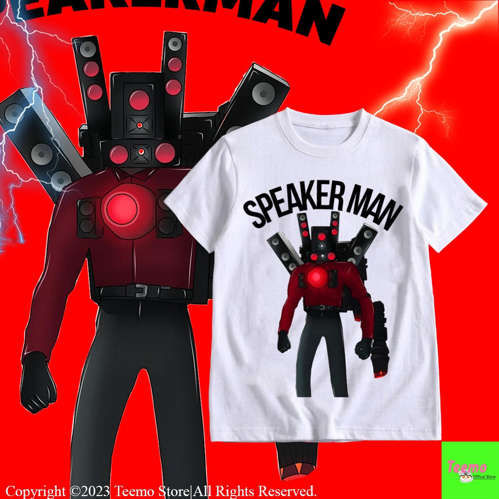 Áo Thun Titan Speakerman Skibidi Toilet Quái Vật Người Loa Trắng vải mịn mát