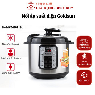 Nồi áp suất điện đa năng Goldsun, nồi hầm áp suất, bảo hành chính hãng