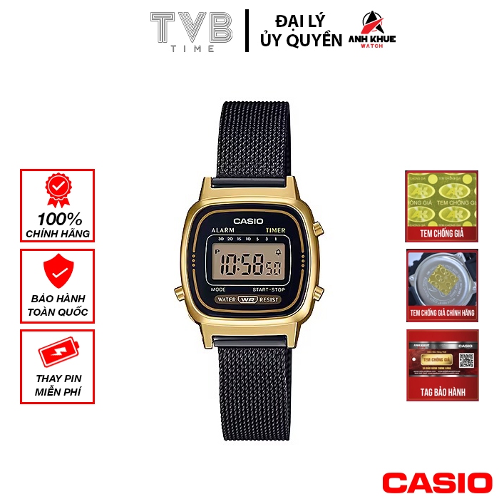 Đồng hồ nữ dây kim loại Casio chính hãng LA670WEMB-1DF (24mm)