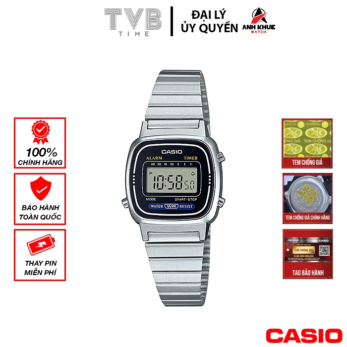 Đồng hồ nữ dây kim loại Casio chính hãng LA670WA-1DF (24mm)