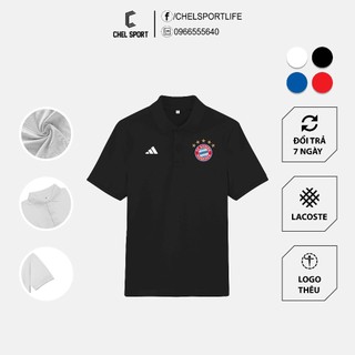 Áo polo logo thêu Bayern Munich 2023/24 cao cấp