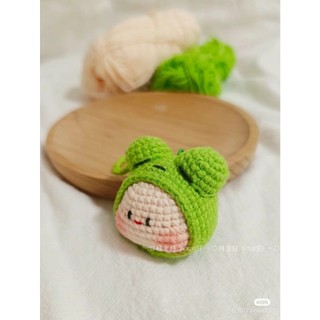 Móc khóa mochi Ếch xanh handmade len