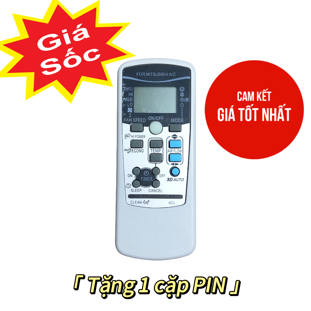 [TẶNG CẶP PIN] Remote máy lạnh Mitsubishi heavy, điều khiển điều hoà Mitsubishi heavy chọn đúng mẫu 