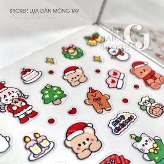 Sticker Noel - Sticker lụa cao cấp Tomoni dán móng tay (2372)