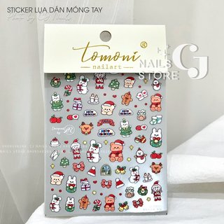 Sticker Noel - Sticker lụa cao cấp dán móng tay