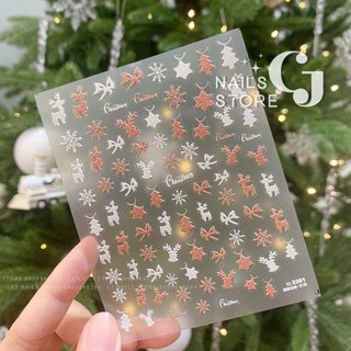 Sticker Noel - Sticker lụa cao cấp Tomoni dán móng tay (2381)