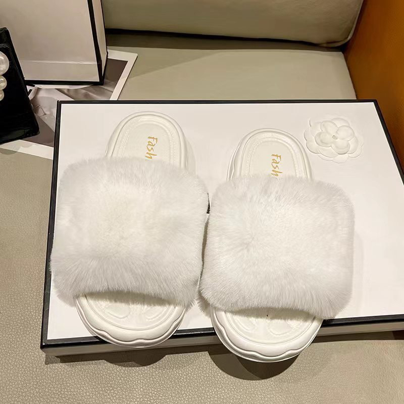 Dép Lông Quai Ngang Đế Cao Đi Trong Nhà