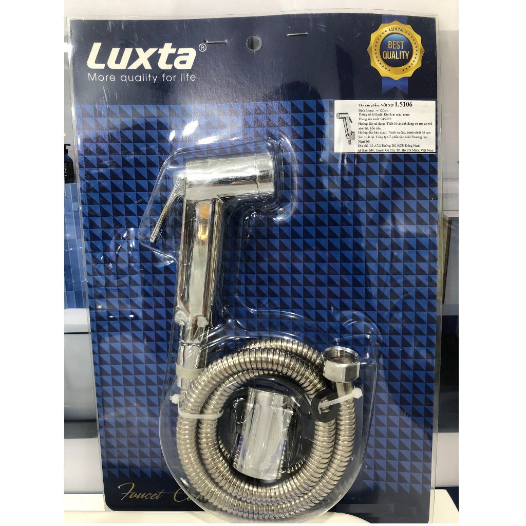 Vòi xịt vệ sinh Luxta L-5101 chính hãng, Bảo hành 1 năm