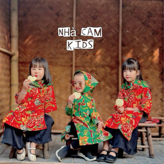 Áo Dài Truyền Thống Cho Bé , Áo Dài Công Truyền Thống Cho Bé Trai , Bé Gái - Nhà Cam