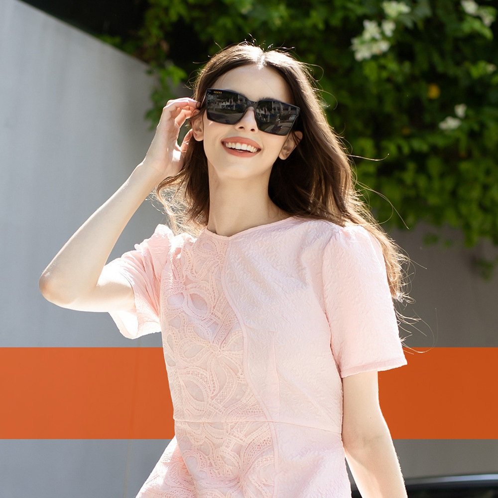 Đầm taffeta gấm hồng NGADO