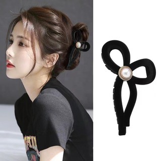 Kẹp tóc nơ đính ngọc trai sang chảnh