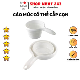 [Hỏa Tốc HN] Gáo múc nước gấp gọn cao cấp ISETO 1.2L màu trắng Nội địa Nhật Bản