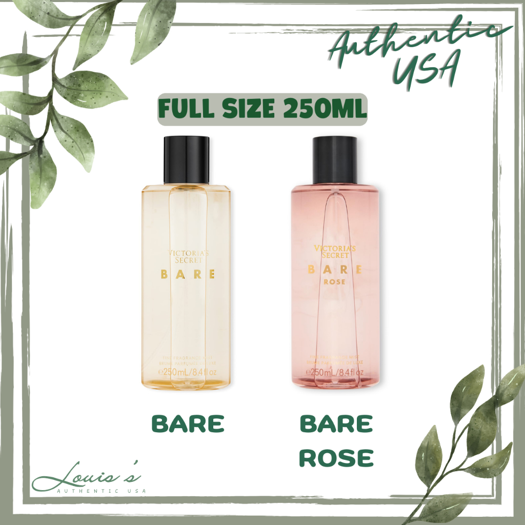 [ Full Size 250ml ] BST BARE | ROSE (De Luxe) - Body mist / Xịt thơm toàn thân Victoria's Secret Auth Mỹ