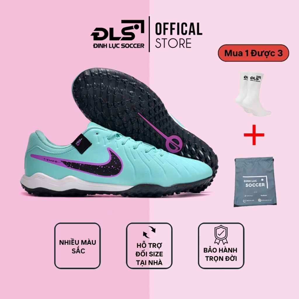 Giày Bóng Đá Tiempo Pro Legend 10 Các Màu TF, Đế Đệm EVA Siêu Êm, Gót Nhung Dày Dặn, Đinh Giày Cao Cấp