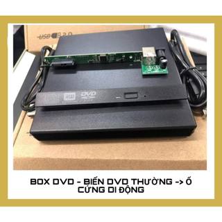 BOX VD Đựng Ổ Đĩa DVD Laptop Gắn Ngoài Qua Cổng USB Loai Mỏng 9.5mm / Dày 12.7mm