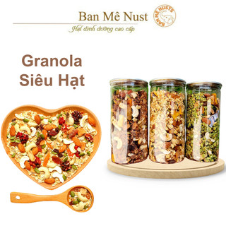 Granola siêu hạt, ngũ cốc dinh dưỡng ăn kiêng không đường 500g