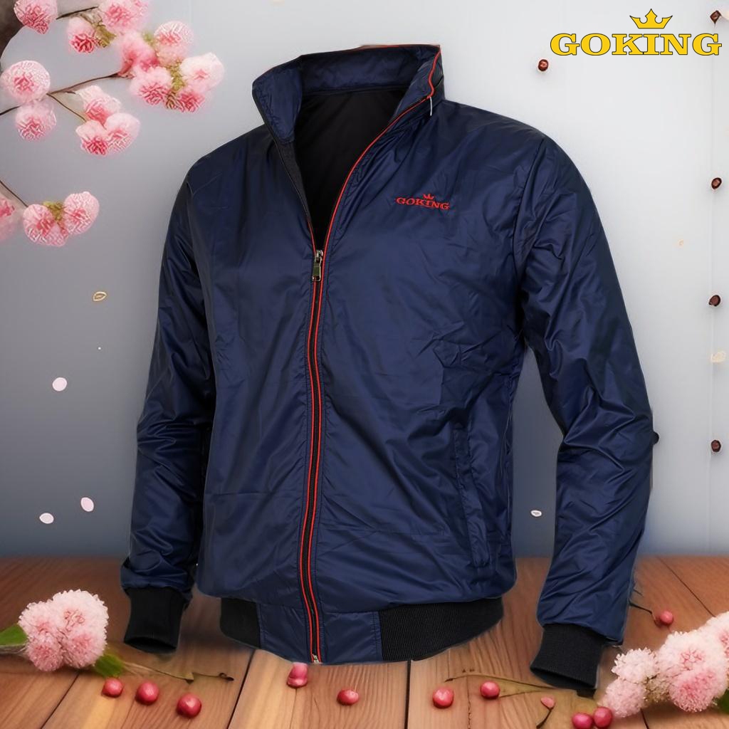 Áo khoác gió cách nhiệt GOKING, mũ dấu hiện đại, 3 túi to, form unisex cho nam nữ. Áo khoác dù hàng hiệu Việt Nam