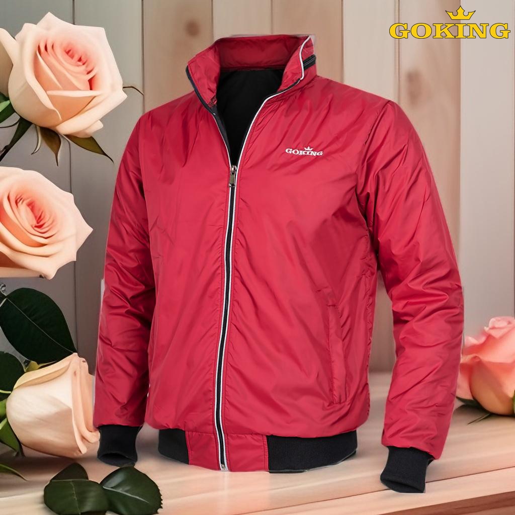 Áo khoác gió cách nhiệt GOKING, mũ dấu hiện đại, 3 túi to, form unisex cho nam nữ. Áo khoác dù hàng hiệu Việt Nam