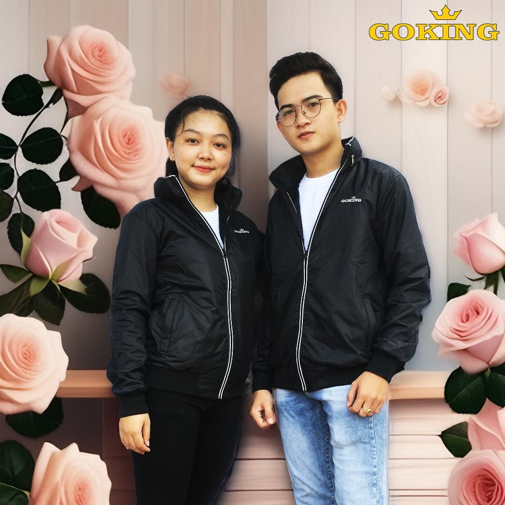 Áo khoác gió cách nhiệt GOKING, mũ dấu hiện đại, 3 túi to, form unisex cho nam nữ. Áo khoác dù hàng hiệu Việt Nam