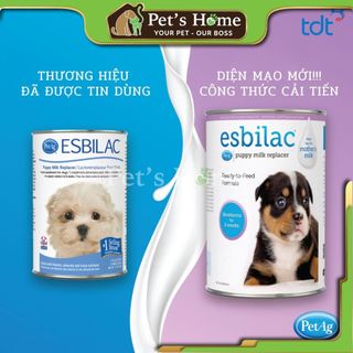 Sữa Esbilac Liquid sữa pha sẵn thay thế sữa mẹ, hỗ trợ tiêu hoá cho chó sơ sinh Mỹ lon 325ml