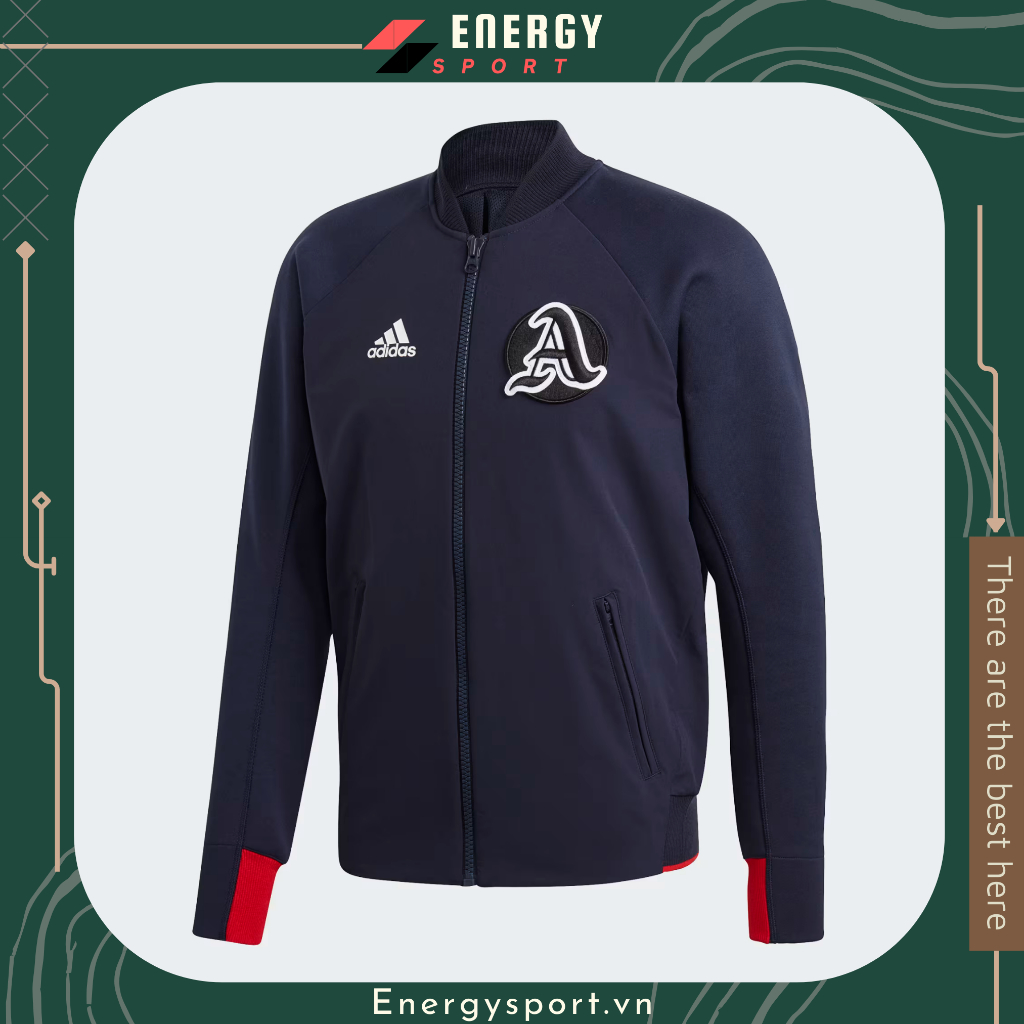 Áo Khoác Bomber Thể Thao Unisex Adidas VRCT Jacket Navy - GK4874