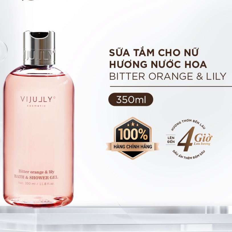 Sữa Tắm Dưỡng Da Hương Nước Hoa VIJULLY Chai 350ML Bitter Orange Lily [ HÀNG CHÍNH HÃNG ]