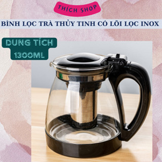 Bình Lọc Trà Thủy Tinh 1500ml Sang Trọng BÌNH PHA TRÀ CHẾ CAFE TIỆN LỢI