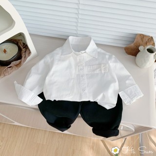 Set sơ mi trắng đắp chéo thân độc đáo