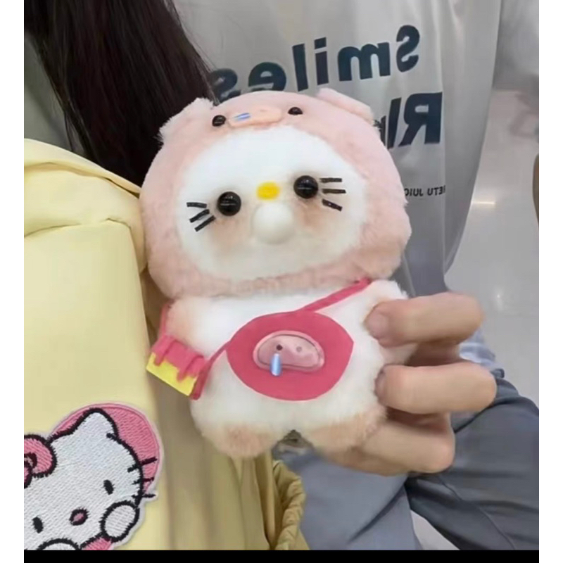 Gấu nhồi bông Hello Kitty thổi bóng DIY cosplay Heo con