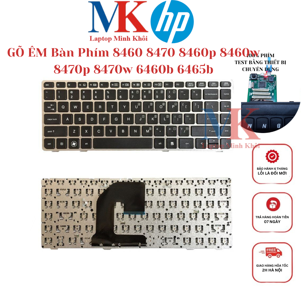 Bàn Phím HP EliteBook 8460 8470 8460p 8460w 8470p 8470w 6460b 6465b ZIN(GÕ ÊM) LAPTOPMINHKHOI