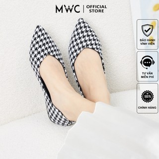 Giày mwc 2249 - giày búp bê caro, búp bê đế bệt