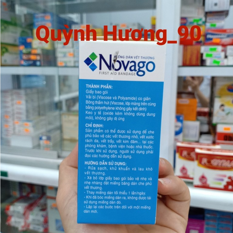 Băng dán cá nhân NOVAGO 102 miếng tiện dụng