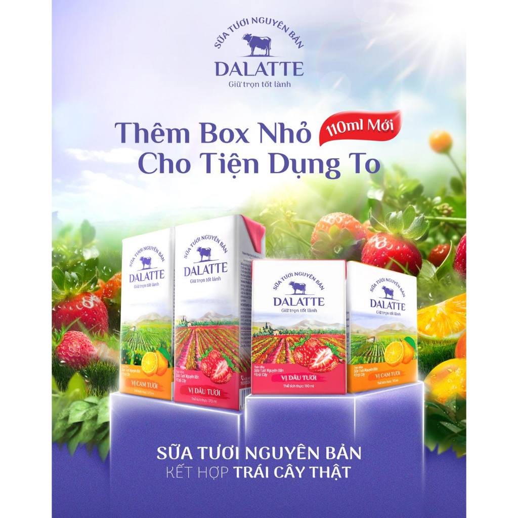 Thức uống Dalatte trái cây - vị cam tươi 110ml