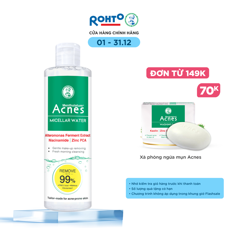 Nước tẩy trang dành cho da mụn Acnes Micellar Water 200ml