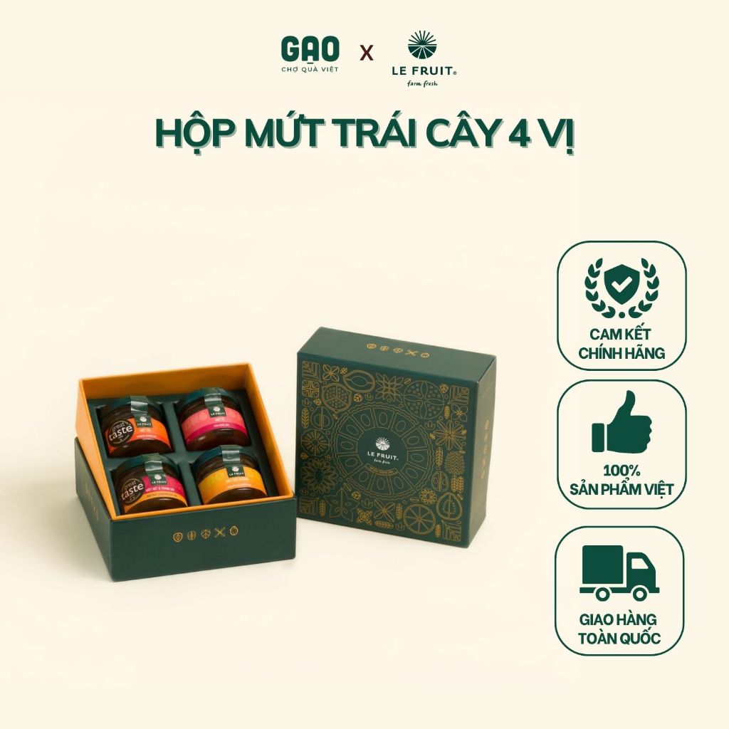 Hộp mứt trái cây 4 vị - Le Fruit