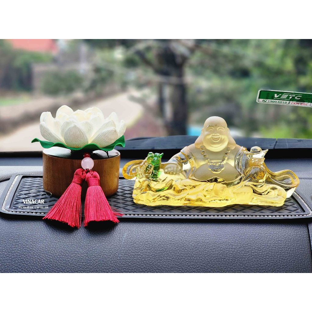Tượng di lạc ngọc lưu ly trang trí taplo , tượng thần tài để xe ô tô