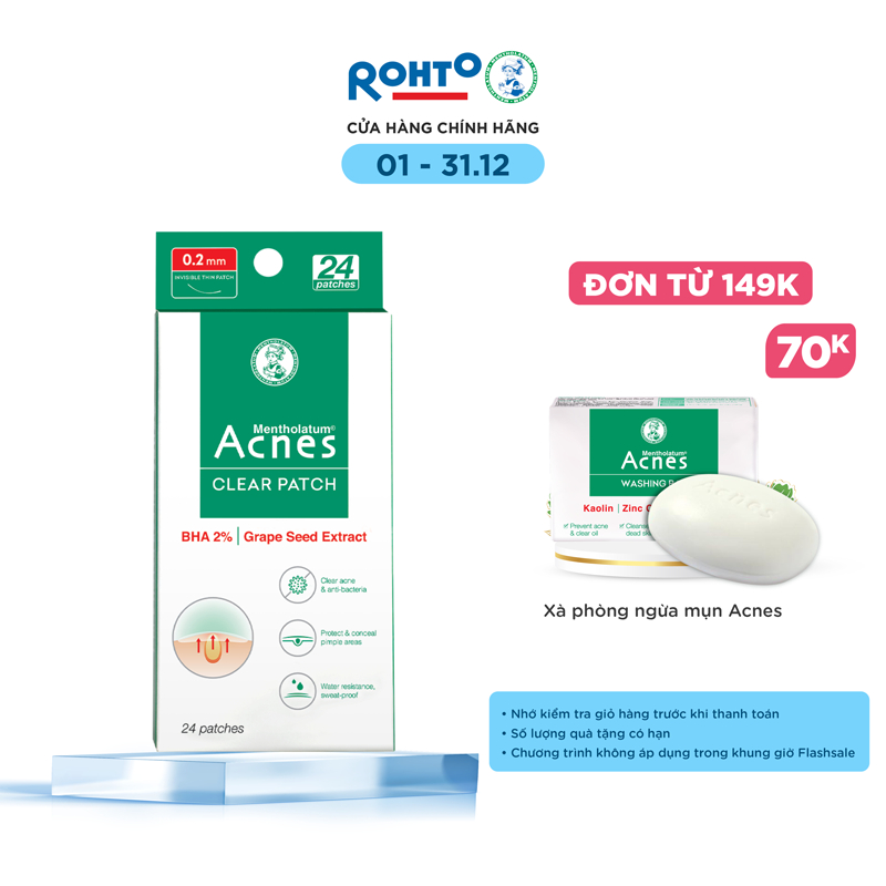 Miếng Dán Mụn Acnes Clear Patch (24 Miếng)