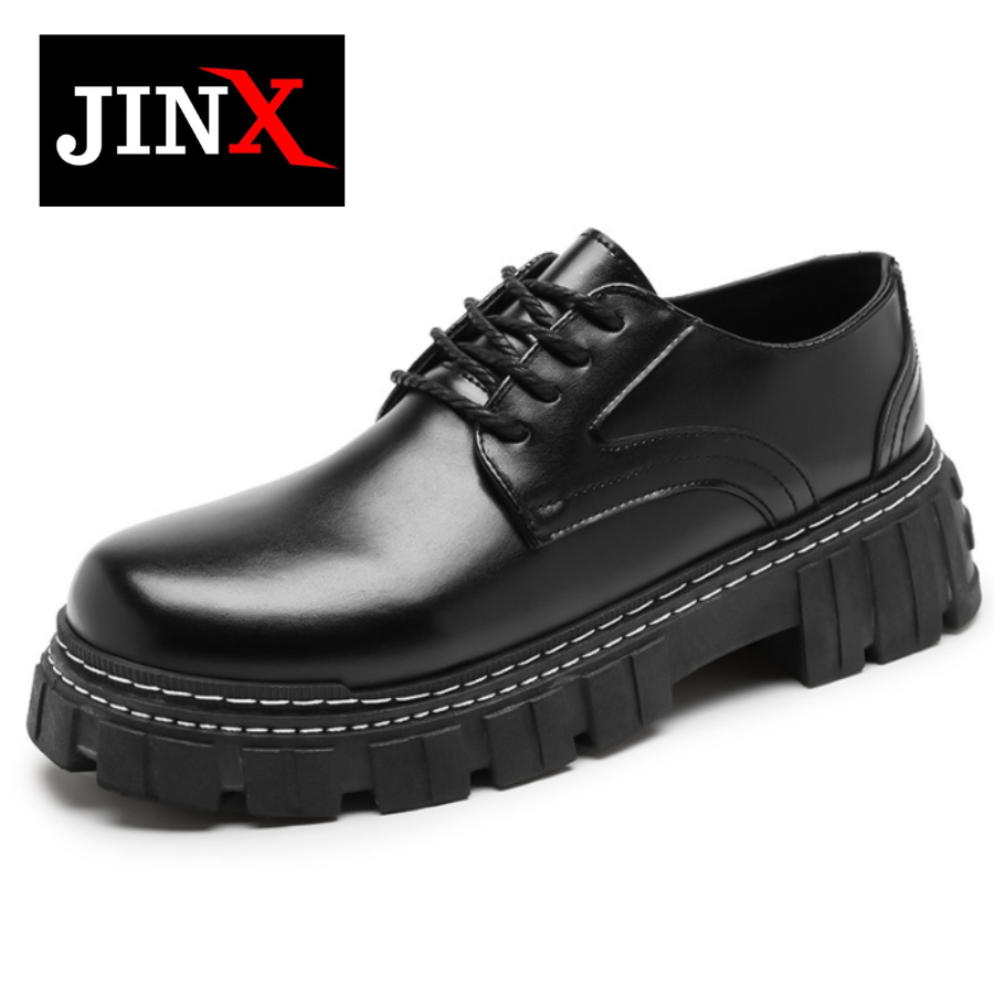 Giày da nam thấp cổ The Jinx tăng chiều cao phiên bản Retro đế bằng siêu cấp