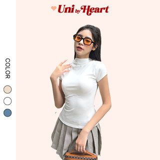 Áo ôm body ngắn tay nữ Yuri Top CT003 dáng ôm, nhiều màu sắc, chất liệu thun co giãn - Uni By Heart