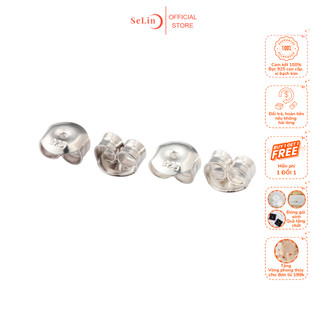 Chốt khuyên tai bạc 925 nam nữ đơn giản SELIN JEWELRY