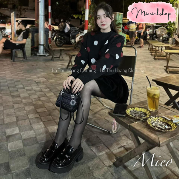 Giày Đốc Nữ Da Bóng Tag Miu nhỏ đi êm chân LOẠI 1 FULL HỘP