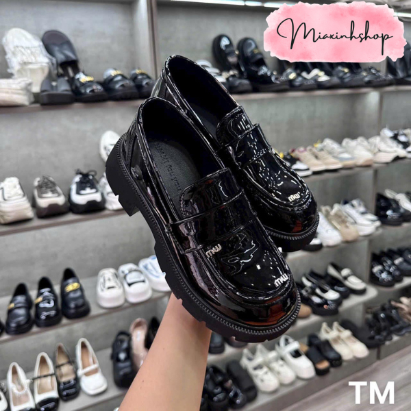 Giày Đốc Nữ Da Bóng Tag Miu nhỏ đi êm chân LOẠI 1 FULL HỘP