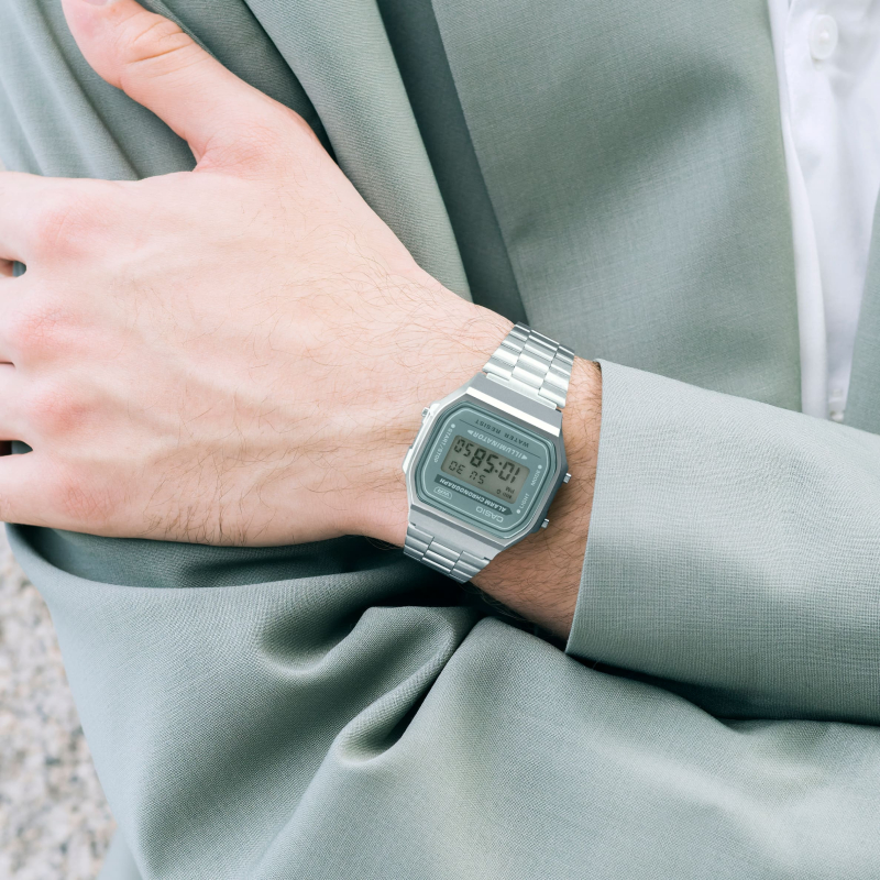 Đồng hồ Nam dây thép Casio A168WA chính hãng bảo hành 1 năm Pin trọn đời