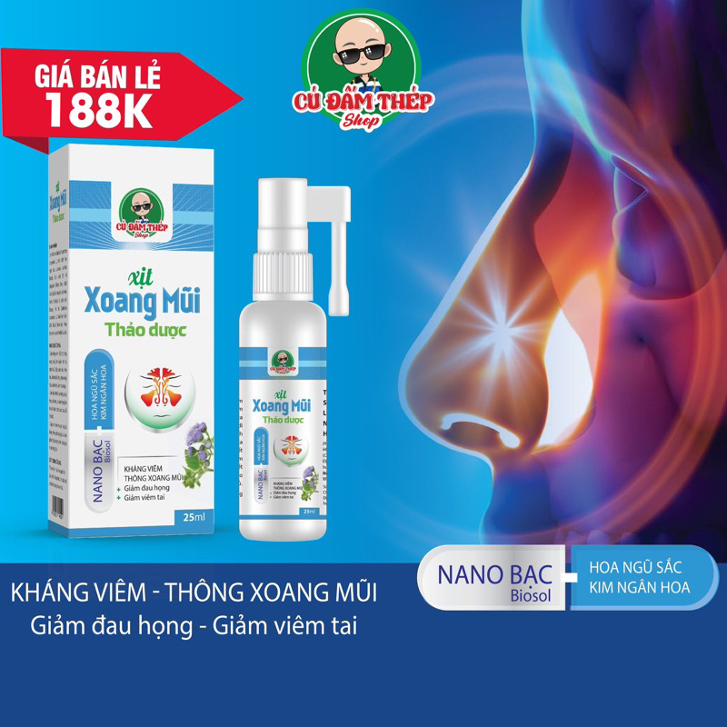 Xịt Xoang Mũi Thảo Dược Cú Đấm Thép 25ML