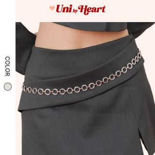 Dây xích thắt lưng nữ chất liệu kim loại họa tiết tròn trẻ trung hiện đại DX001 - Uni By Heart